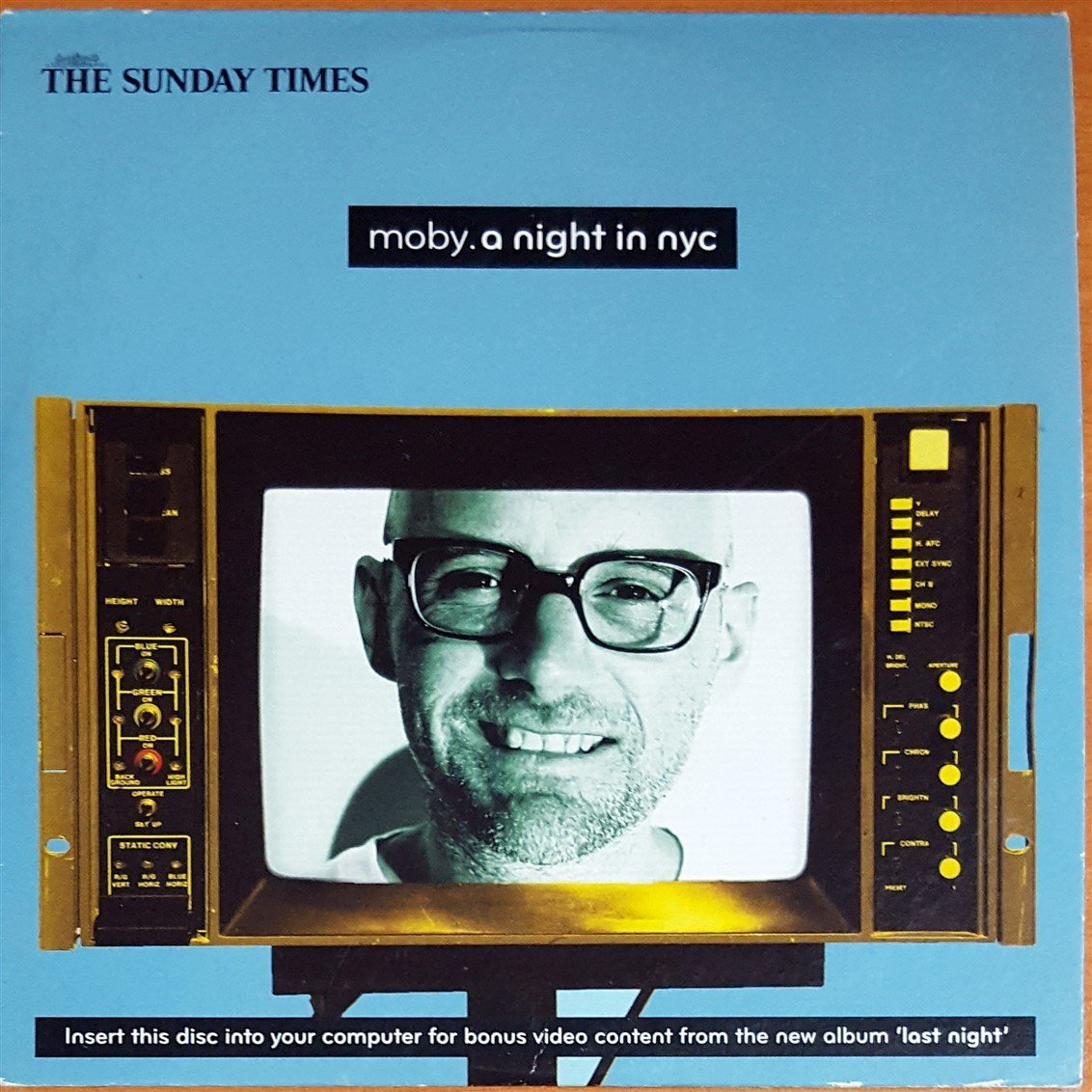 MOBY - A NIGHT IN NYC (2008) MUTE RECORDS / THE SUNDAY TIMES PROMO CD 2.EL