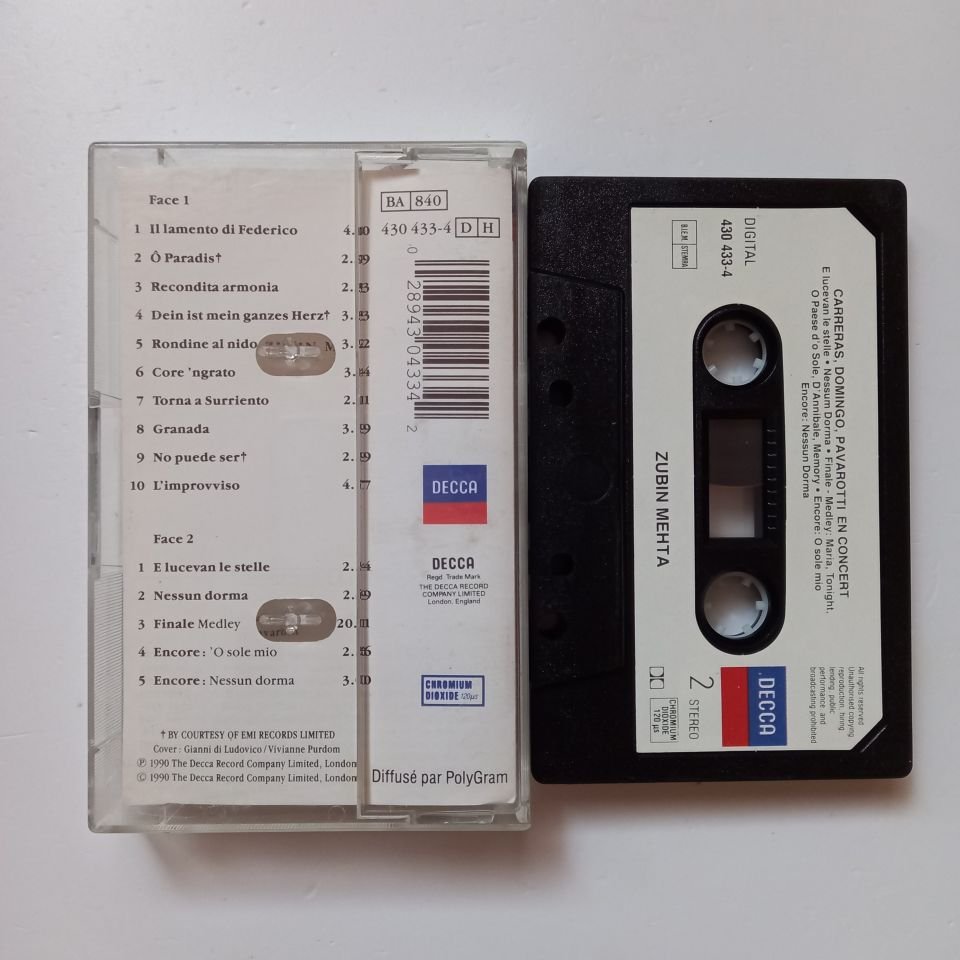CARRERAS, DOMINGO, PAVAROTTI - IN CONCERT / MEHTA (1990) - KASET 2.EL