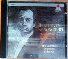 BEETHOVEN HARNONCOURT / SYMPHONY NO.4 & 7 / THE CHAMBER ORCHESTRA OF EUROPE (1991) TELDEC CD 2.EL