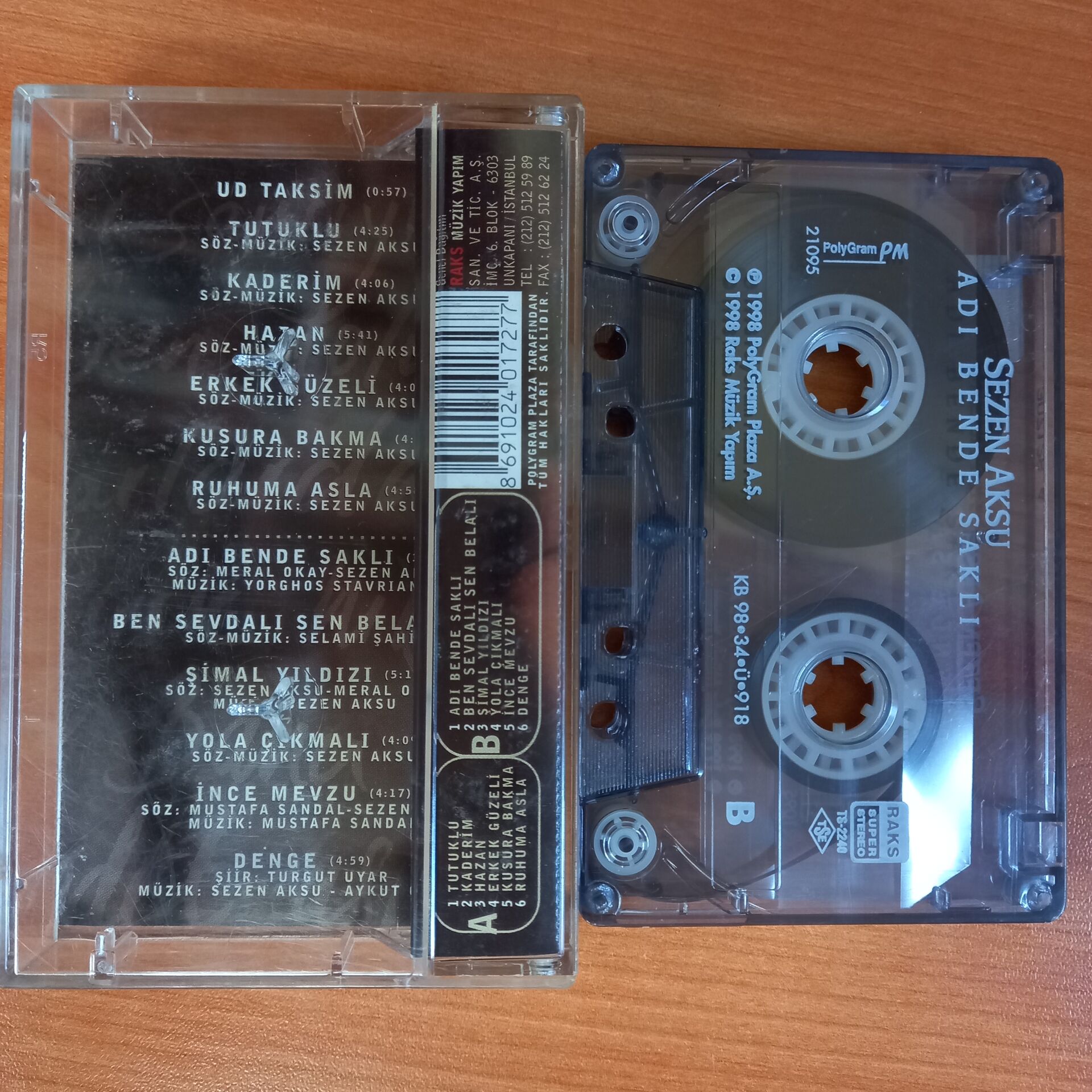 Sezen Aksu Adi Bende Sakli 1998 Kaset 2 El