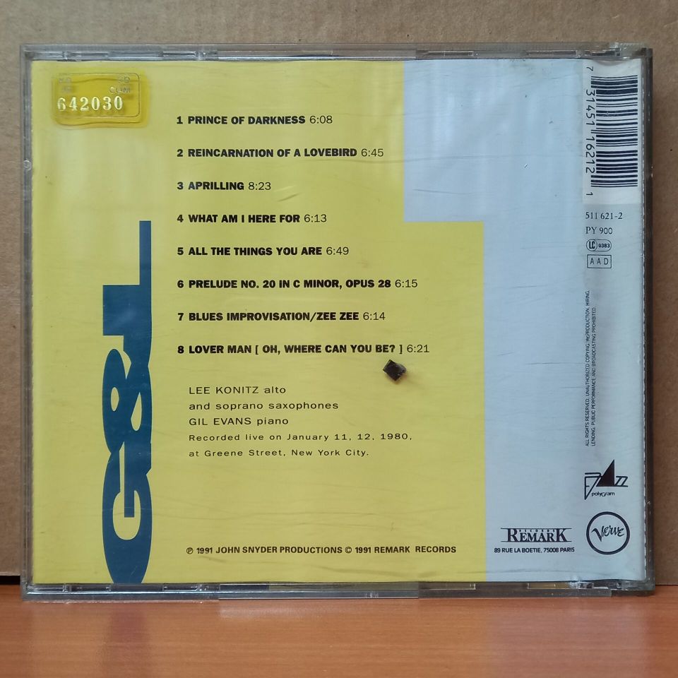 LEE KONITZ, GIL EVANS – HEROES (1991) - CD 2.EL