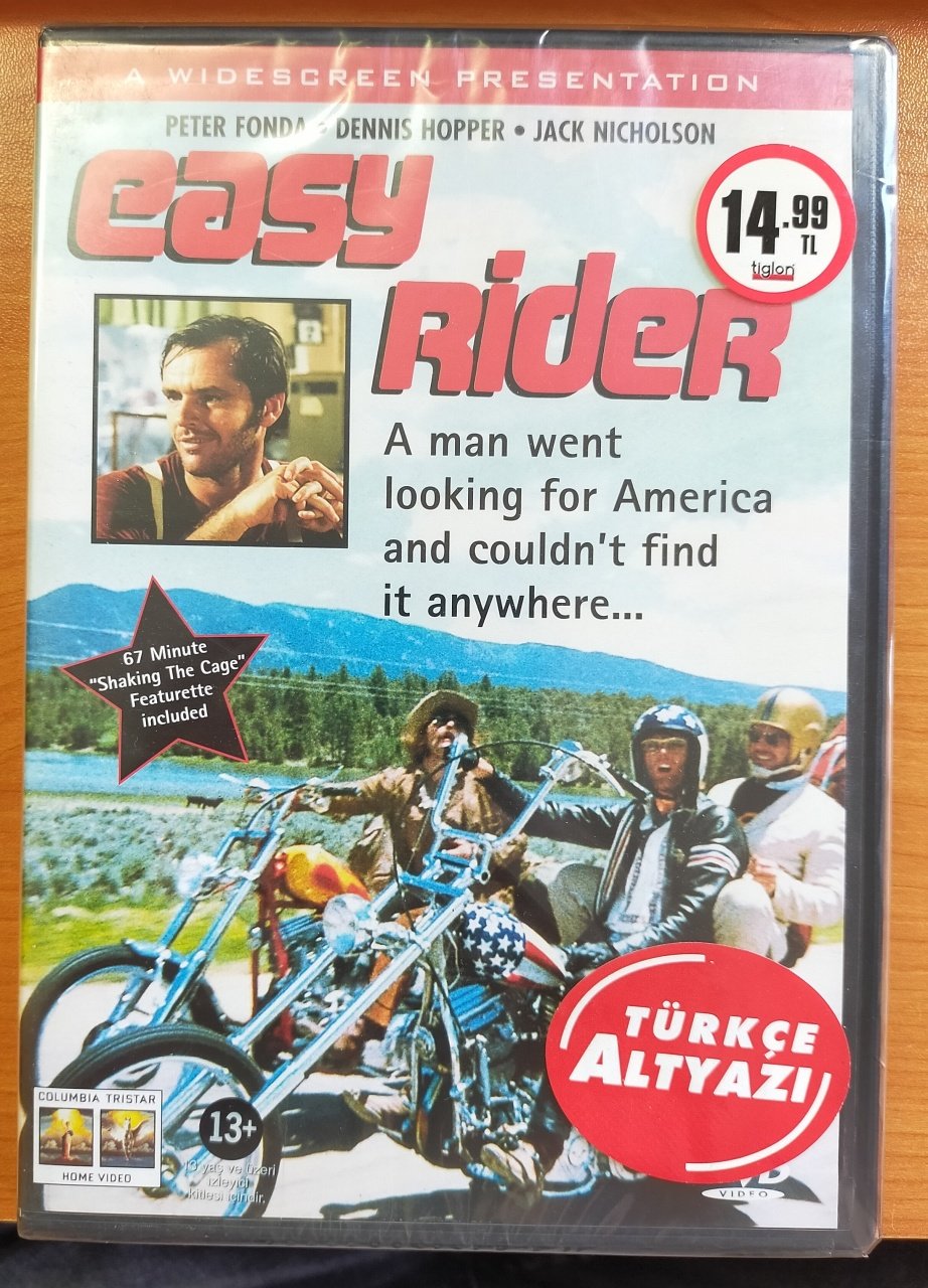EASY RIDER - PETER FONDA - DENNIS HOPPER - JACK NICHOLSON - DVD SIFIR