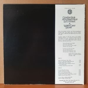 GORDON BOK, ANN MAYO MUIR, ED TRICKETT - A WATER OVER STONE (1980) - LP 2.EL PLAK