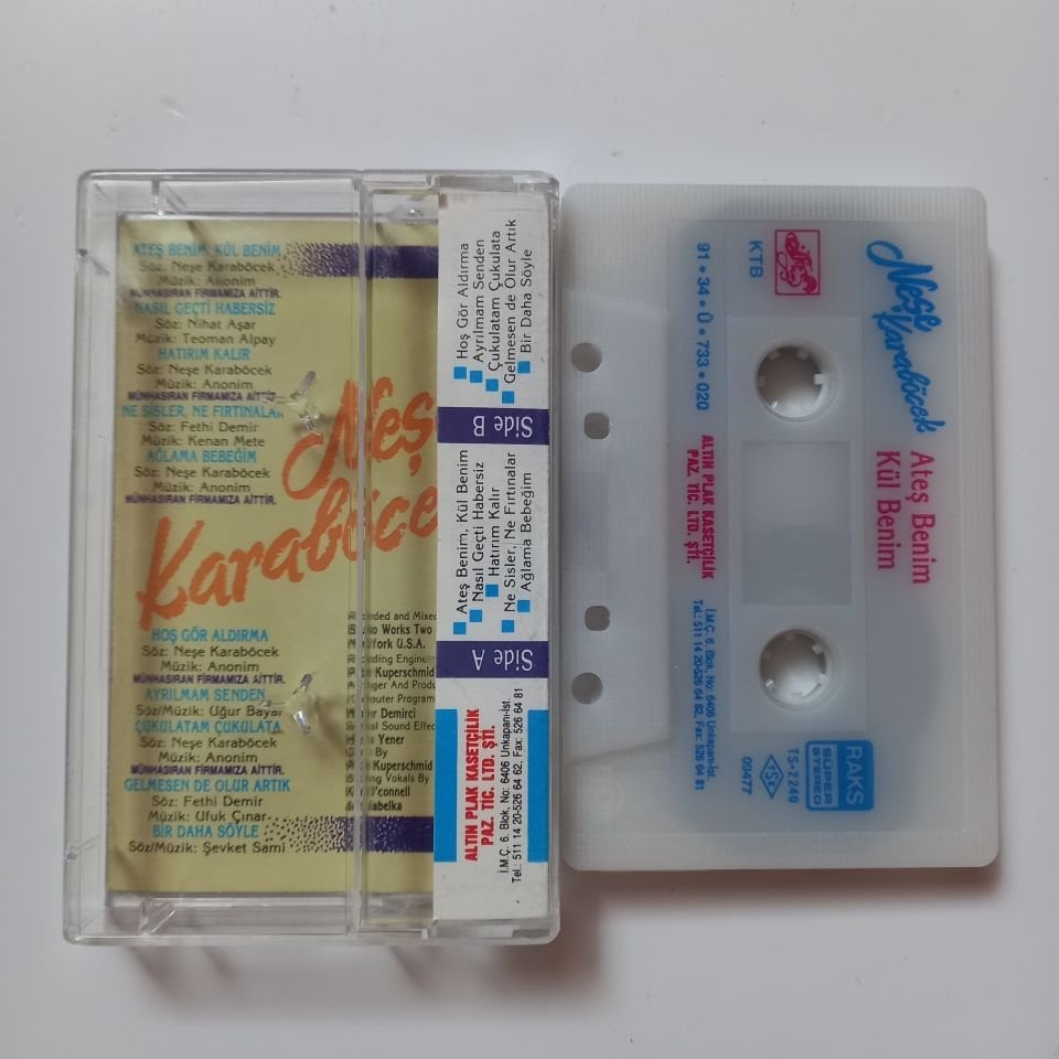 NEŞE KARABÖCEK - ATEŞ BENİM, KÜL BENİM (1991) - KASET 2.EL