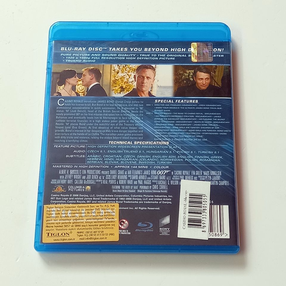 CASINO ROYALE - DELUXE EDITION - DANIEL CRAIG, EVA GREEN, MADS MIKKELSEN, YÖN.: MARTIN CAMPBELL - BLU-RAY 2 DİSK DELUXE EDITION 2.EL
