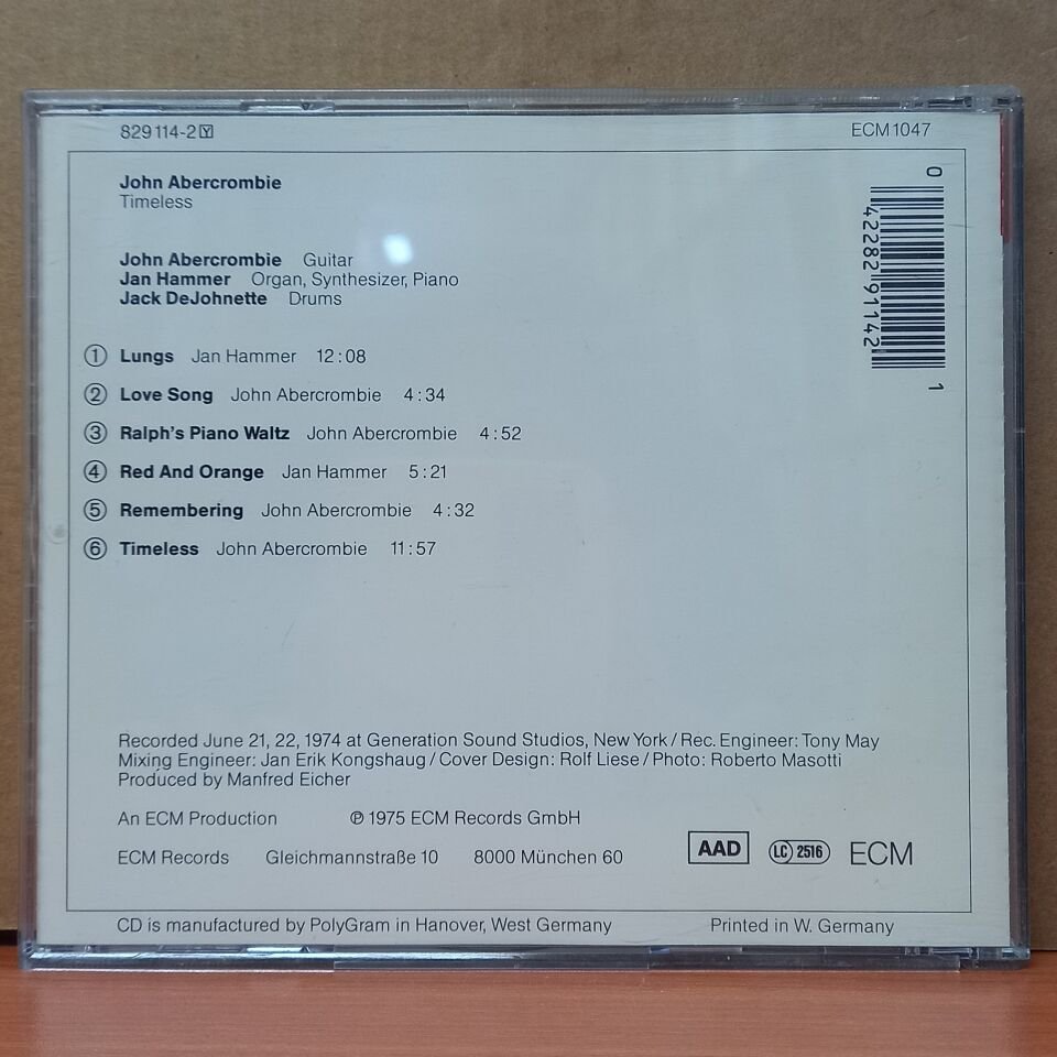 JOHN ABERCROMBIE - TIMELESS / JAN HAMMER, JACK DE JOHNETTE - CD 2.EL