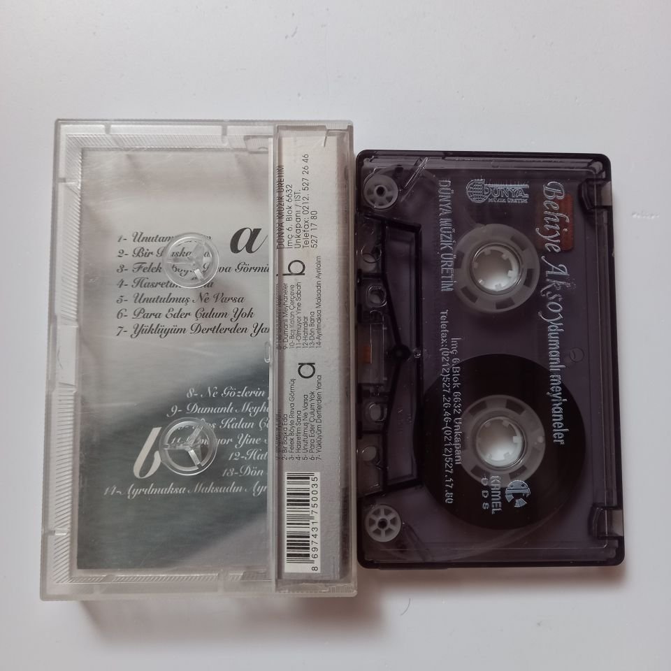 BEHİYE AKSOY - DUMANLI MEYHANELER / ARŞİV SERİSİ 3 - KASET 2.EL