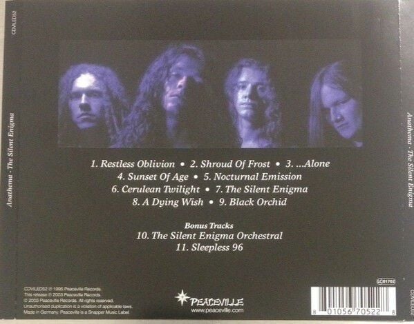 ANATHEMA – THE SILENT ENIGMA (1995) - CD JEWEL CASE AMBALAJINDA SIFIR