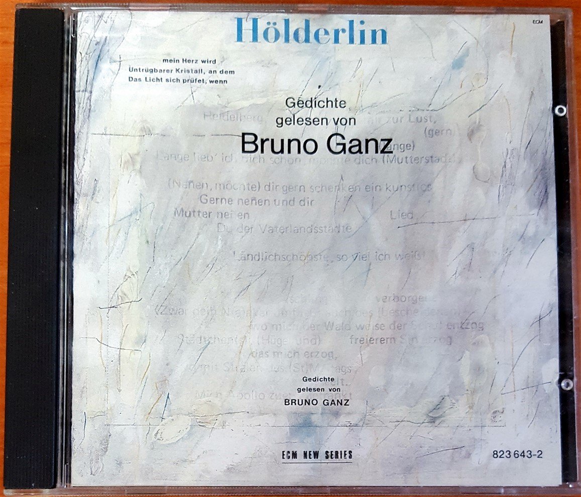 BRUNO GANZ - HÖLDERLIN (1984) 1989 ECM REISSUE / MADE IN WEST GERMANY / POETRY CD 2.EL