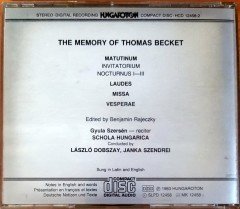 THE MEMORY OF THOMAS BECKET / SCHOLA HUNGARICA / LASZLO DOBSZAY, JANKA SZENDREI (1983) HUNGAROTON CD 2.EL