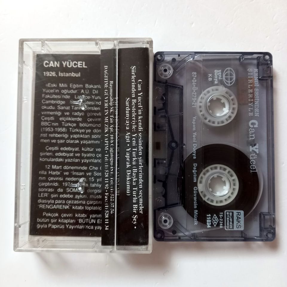 CAN YÜCEL - KENDİ SESİNDEN ŞİİRLERİYLE / SESİNİN KAYBETMEYEN ŞİİR (1987) - KASET 2.EL