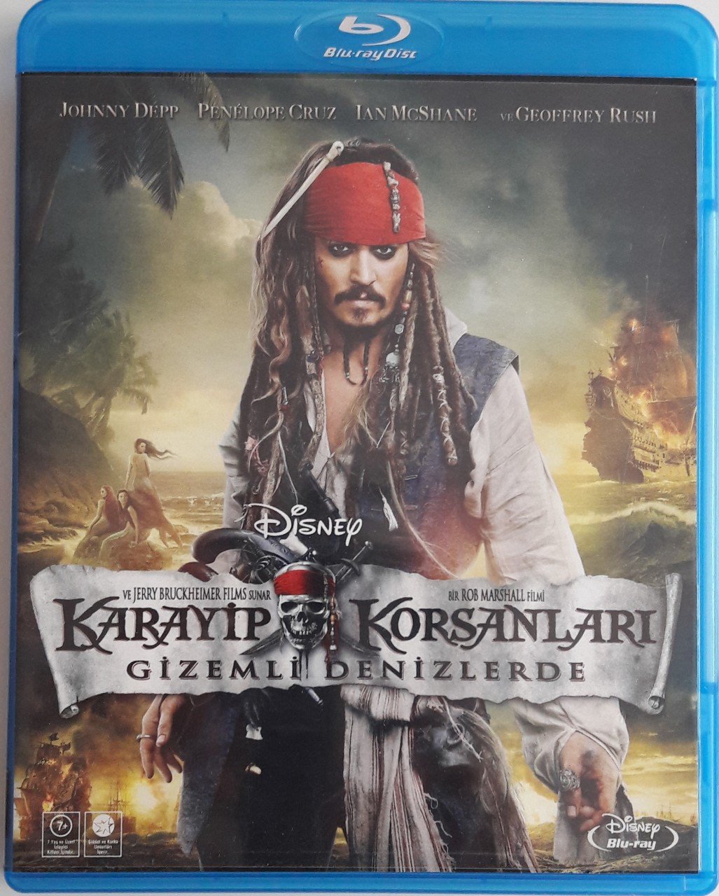 KARAYİP KORSANLARI GİZEMLİ DENİZLERDE - PIRATES OF THE CARIBBEAN ON STRANGER TIDES - JOHNNY DEPP - GEOFFREY RUSH - PENÉLOPE CRUZ - BLU-RAY 2.EL