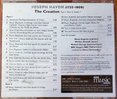 HAYDN - THE CREATION [PART 1, PART 2, SCENE 1] / NANCY ARGENTA, WILLIAM KENDALL, MICHAEL GEORGE, BBC SINGERS, BBC PHILHARMONIC, HARRY CHRISTOPHERS (2001) BBC MUSIC MAGAZINE PROMO CD 2.EL
