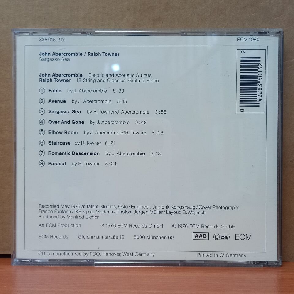 JOHN ABERCROMBIE, RALPH TOWNER - SARGASSO SEA - CD 2.EL