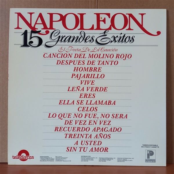 NAPOLEON – 15 GRANDES EXITOS (1981) - LP 2.EL PLAK
