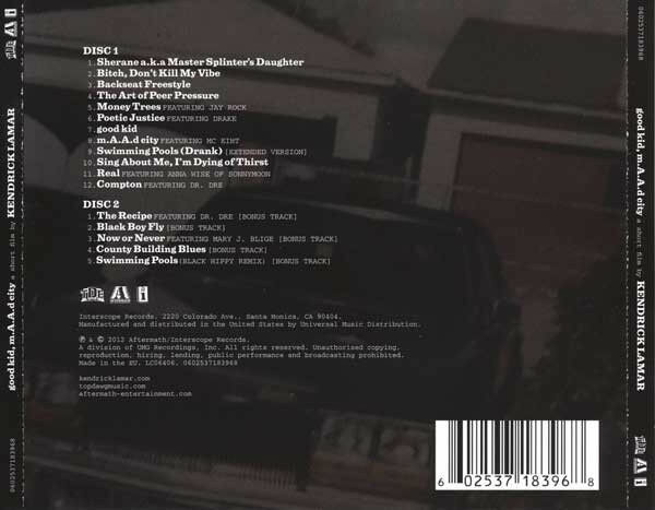 KENDRICK LAMAR – GOOD KID, M.A.A.D CITY (2012) - 2CD / AMBALAJINDA SIFIR