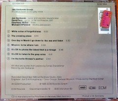 JAN GARBAREK GROUP - IT'S OK TO LISTEN TO THE GRAY VOICE (1985) ECM RECORDS / MADE IN WEST GERMANY CD 2.EL