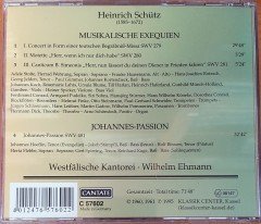 HEINRICH SCHUTZ - MUSIKALISCHE EXEQUIEN, JOHANNES-PASSION / WILHELM EHMAN (1995) CANTATE CD 2.EL