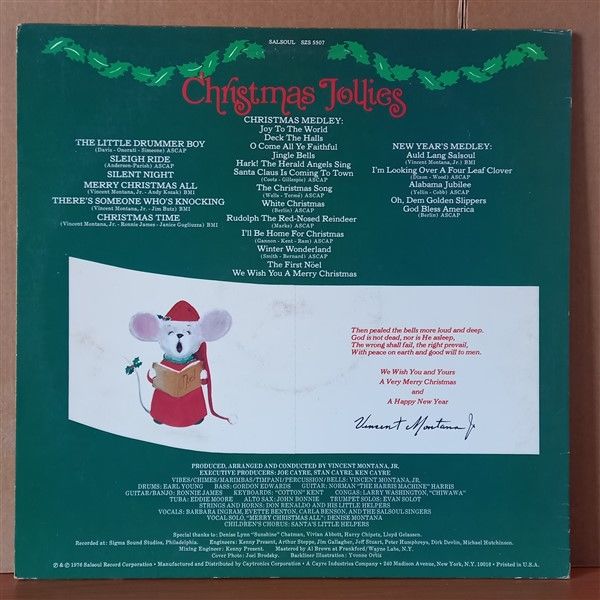 THE SALSOUL ORCHESTRA – CHRISTMAS JOLLIES (1976) - LP 2.EL PLAK