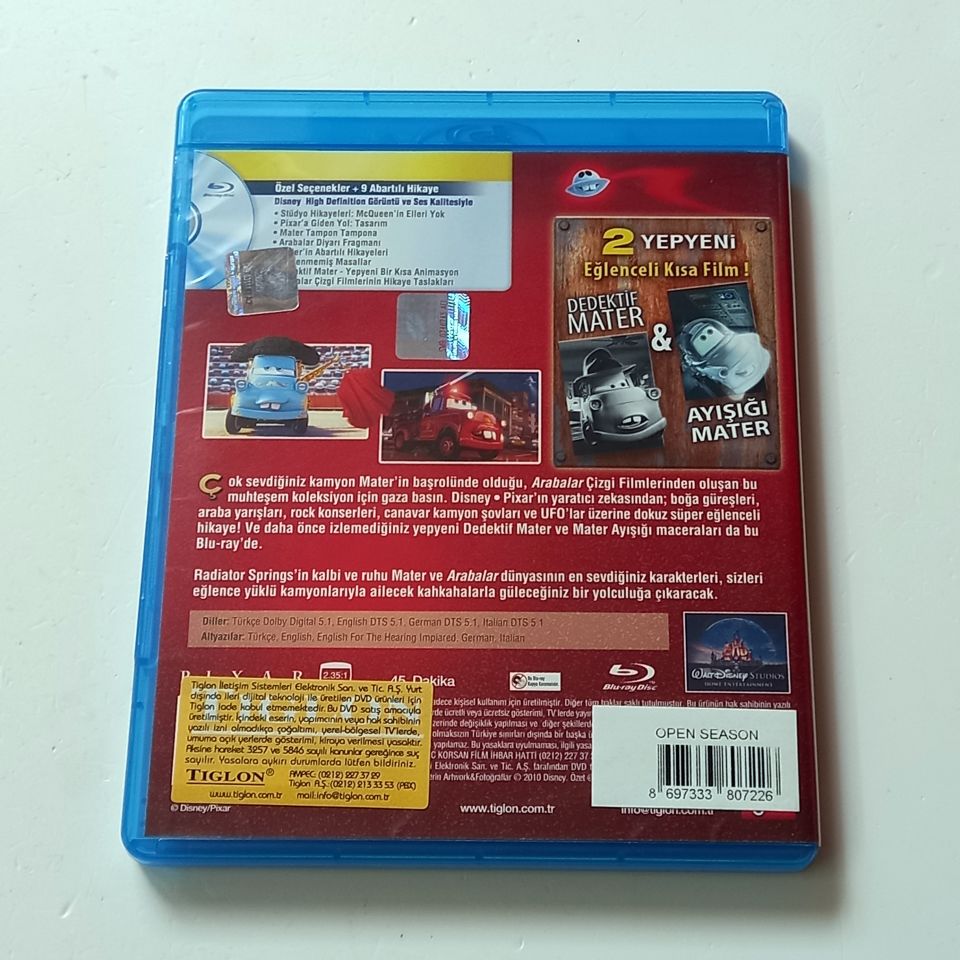 ARABALAR MATER\'İN ABARTILI HİKAYELERİ / CARS TOONS MATER\'S TALL TALES - PIXAR ANIMASYON - SES.: LARRY THE CABLE GUY - BLU-RAY 2.EL