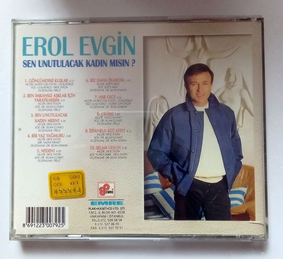 EROL EVGİN – SEN UNUTULACAK KADIN MISIN? (1999) - CD 2.EL