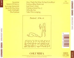 LEONARD COHEN - GREATEST HITS (1975) - CD 2.EL
