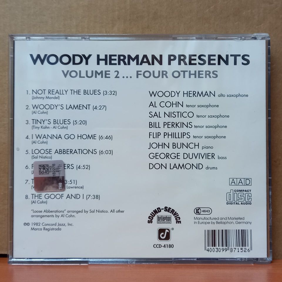 WOODY HERMAN – PRESENTS VOLUME 2 ...FOUR OTHERS (1993) - CD 2.EL