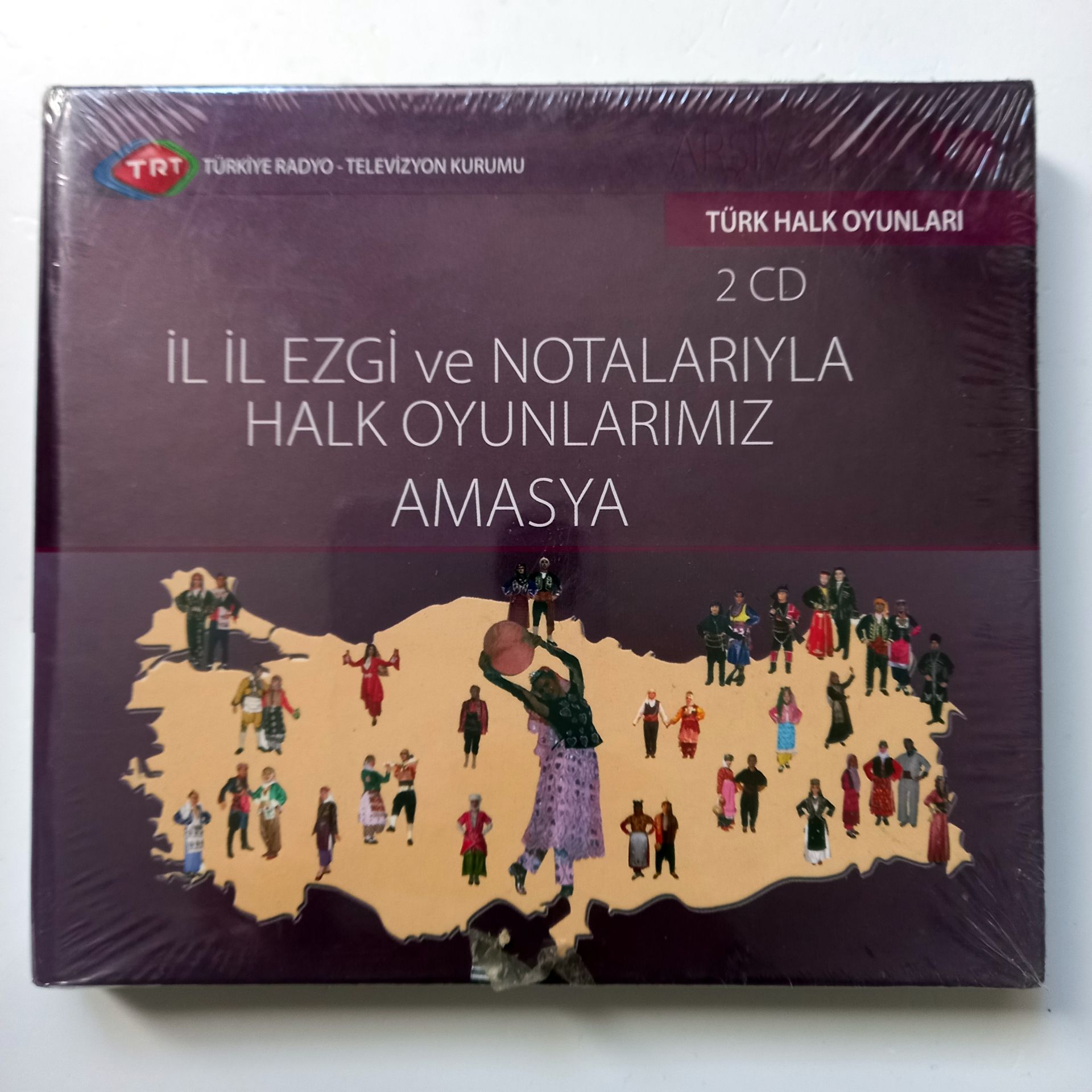 İL İL EZGİ VE NOTALARIYLA HALK OYUNLARIMIZ: AMASYA / TÜRK HALK OYUNLARI / TRT ARŞİV SERİSİ 128 - 2CD SIFIR