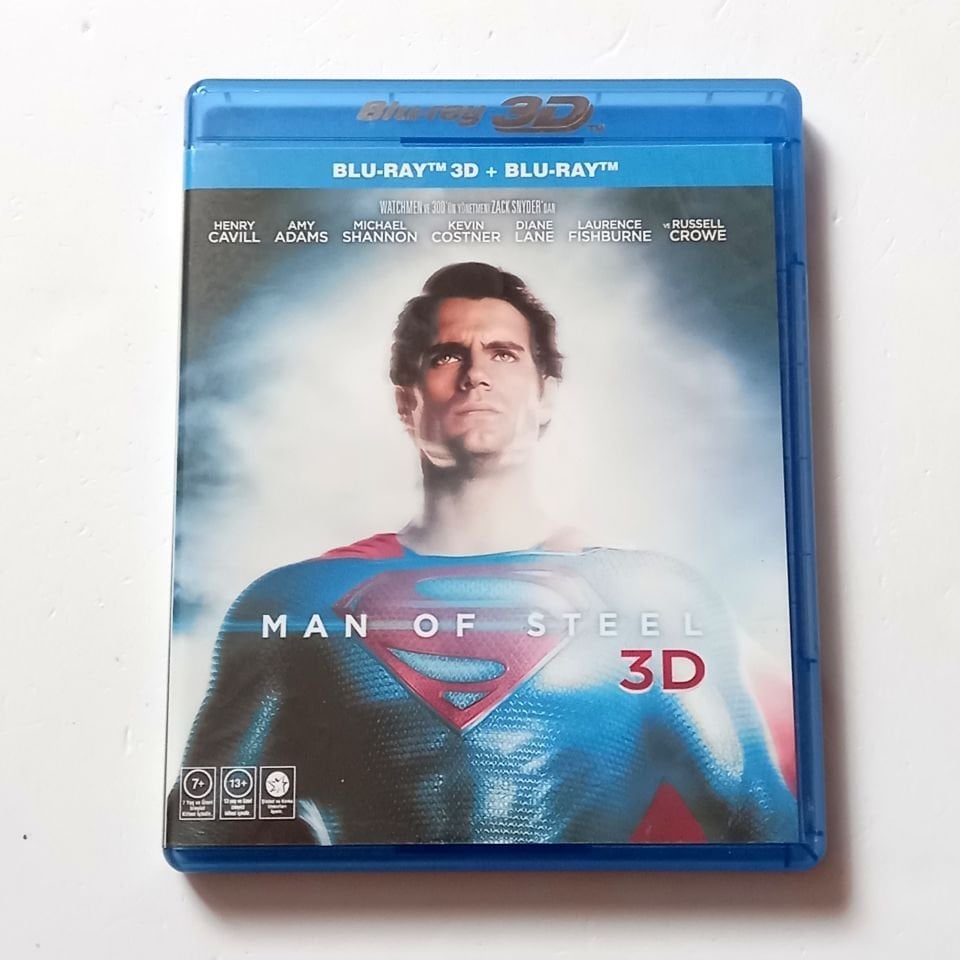 MAN OF STEEL 3D - HENRY CAVILL, AMY ADAMS, MICHAEL SHANNON - YÖN.: ZACK SNYDER - BLU-RAY 3D + BLU-RAY 2.EL