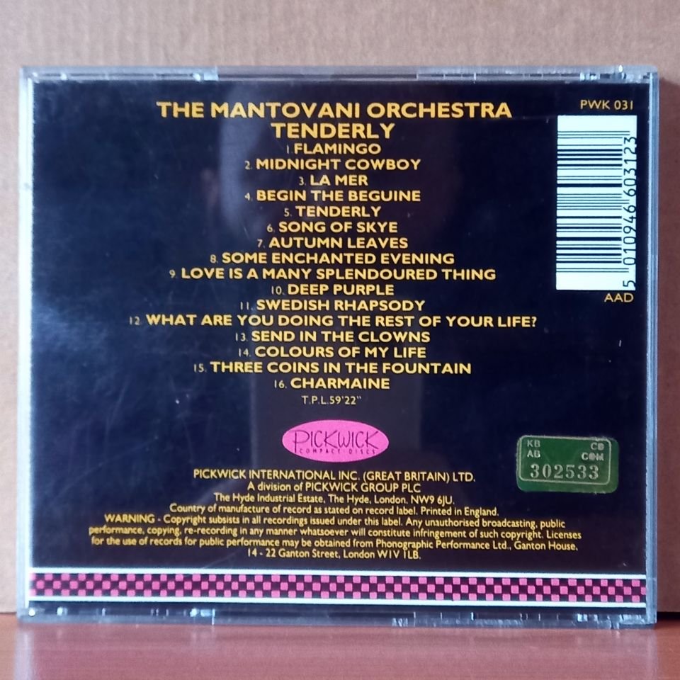 THE MANTOVANI ORCHESTRA – TENDERLY (1987) - CD 2.EL