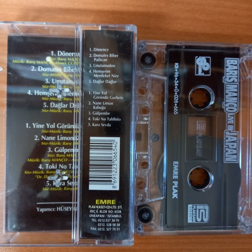 BARIŞ MANÇO - LIVE IN JAPAN (1996) - KASET 2.EL