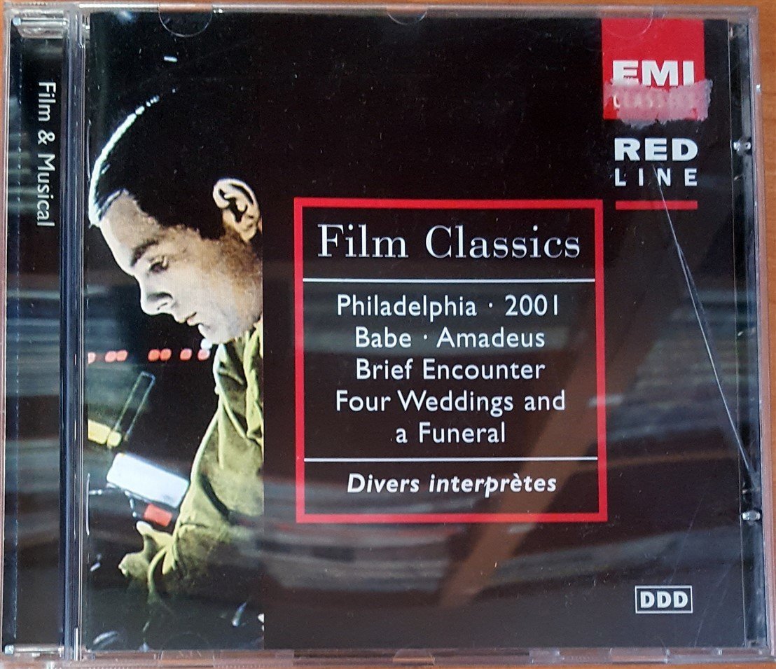 FILM CLASSICS / PHILADELPHIA, 2001, BABE, AMADEUS, BRIEF ENCOUNTER, FOUR WEDDINGS AND A FUNERAL / MAHLER, WAGNER, MOZART, BACH (1997) EMI CLASSICS / RED LINE CD 2.EL