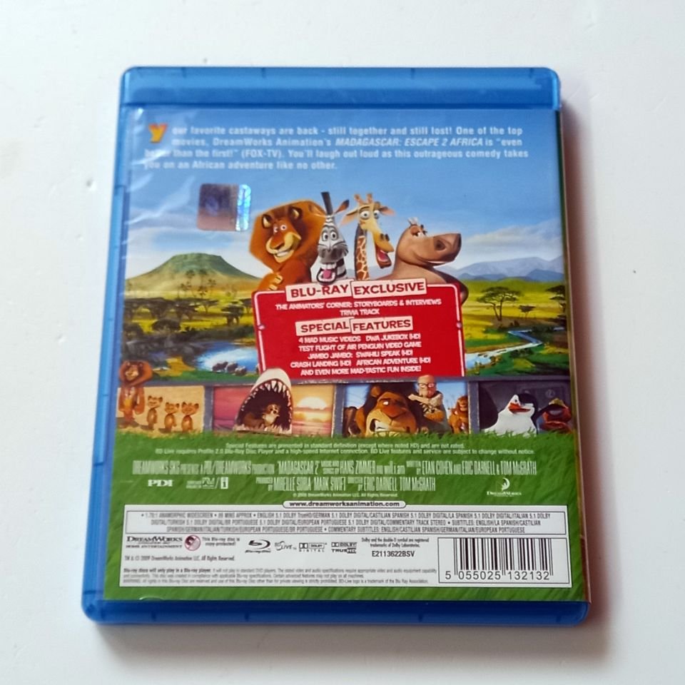 MADAGASCAR 2 - DREAMWORKS ANİMASYON - SES.: BEN STILLER, CHRIS ROCK - BLU-RAY 2.EL