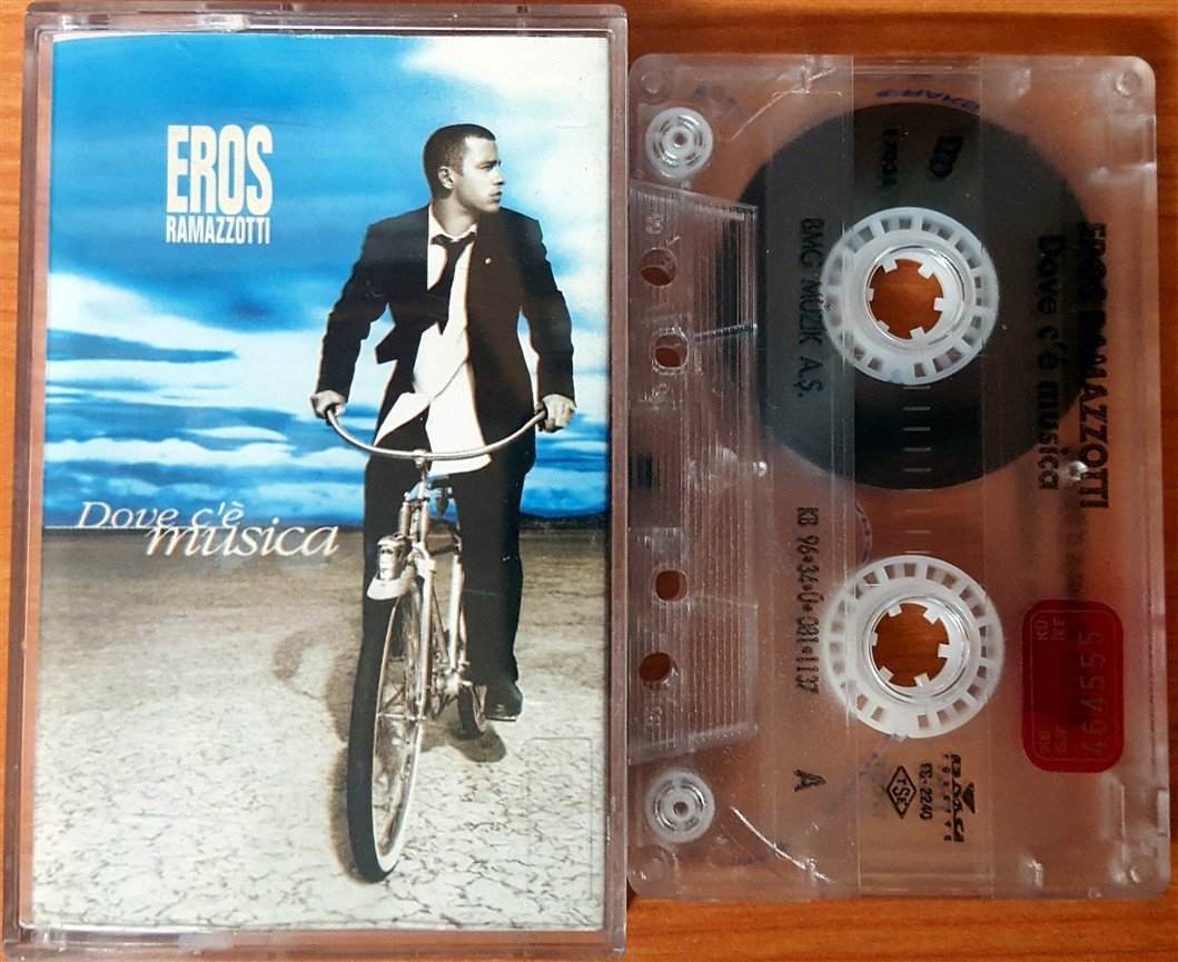 EROS RAMAZZOTTI - DOVE C'E MUSICA (1996) CASSETTE MADE IN TURKEY ''USED''