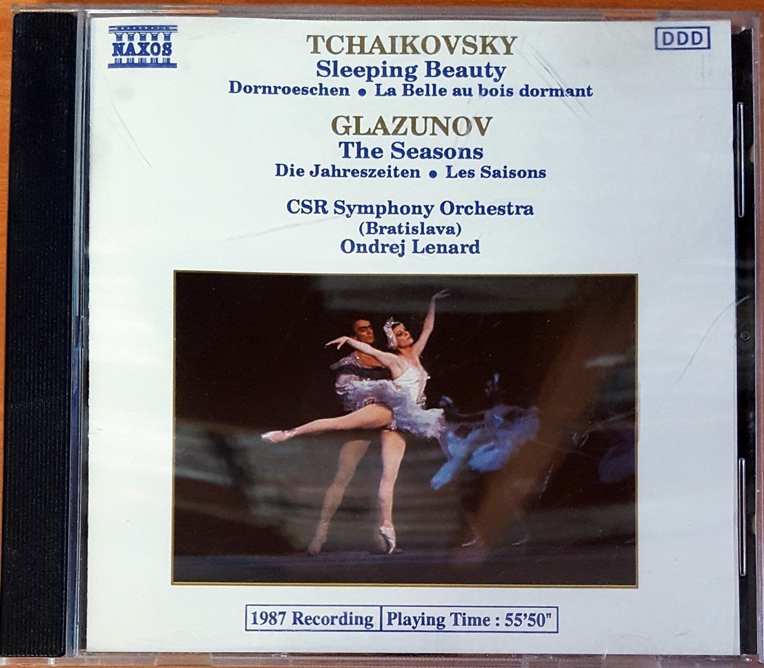 TCHAIKOVSKY: SLEEPING BEAUTY / GLAZUNOV: SEASONS / CSR SYMPHONY ORCHESTRA, ONDREJ LENARD (1988) NAXOS CD 2.EL