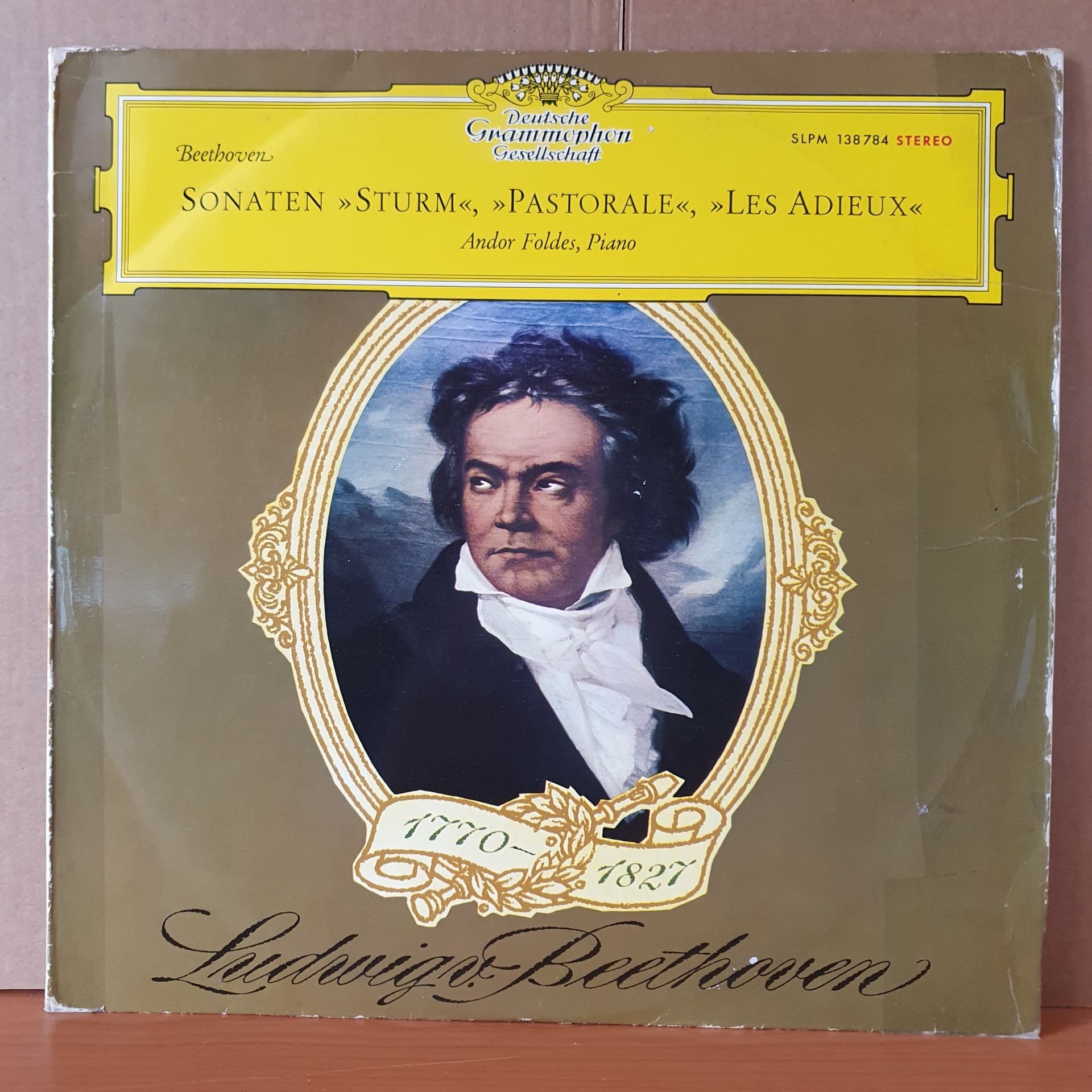 BEETHOVEN: SONATEN STURM, PASTORALE, LES ADIEUX / ANDOR FOLDES (1962) - LP 2.EL PLAK