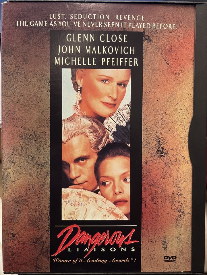DANGEROUS LIAISONS - GLENN CLOSE, JOHN MALKOVICH, MICHELLE PFEIFFER - SNAPCASE DVD 2.EL