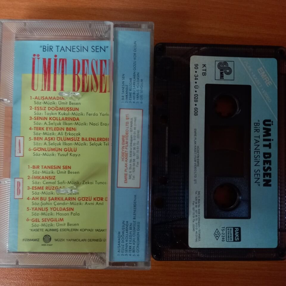 ÜMİT BESEN - BİR TANESİN SEN (1990) - KASET 2.EL