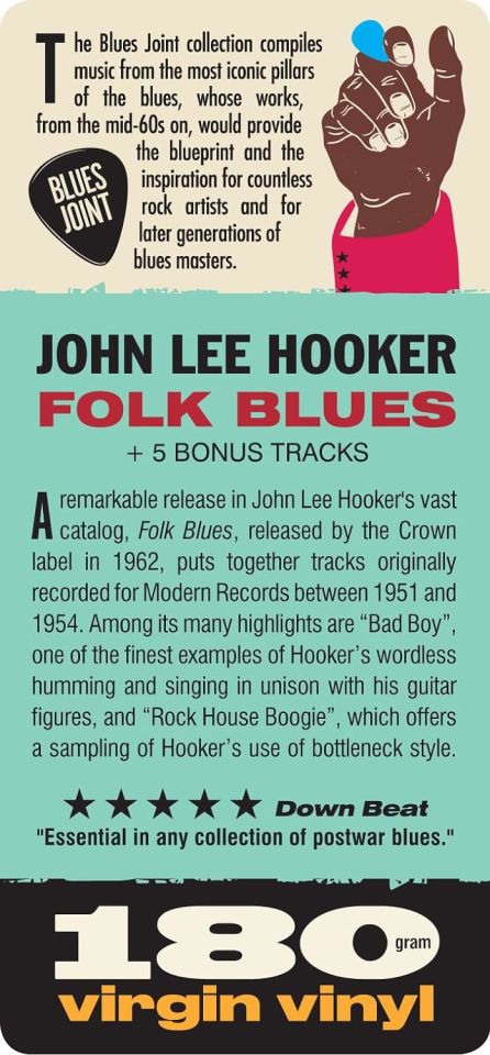 JOHN LEE HOOKER - FOLK BLUES (1962) - LP 180GR 2023 EDITION SIFIR PLAK