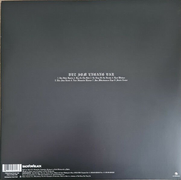 BURZUM – DET SOM ENGANG VAR (1993) - LP BLACK METAL/DARK AMBIENT 2008 REISSUE GATEFOLD SIFIR PLAK