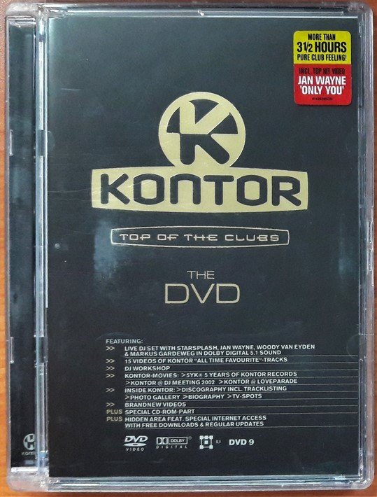 KONTOR TOP OF THE CLUBS THE DVD (2002) - JEWEL CASE DVD 2.EL