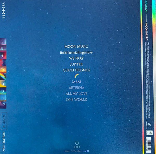 COLDPLAY - MOON MUSIC (2024) - LP CLEAR ECORECORD EDITION / CLEAR COLOURED SIFIR PLAK