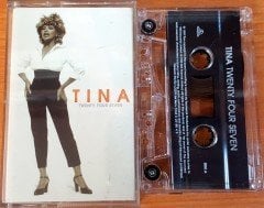 TINA TURNER - TWENTY FOUR SEVEN CASSETTE MADE IN EU ''USED'' PAPER LABEL