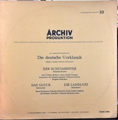 TELEMANN: DER SCHULMEISTER, DAS GLÜCK, DIE LANDLUST - PLAK 2.EL