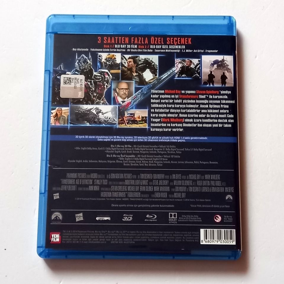 TRANSFORMERS KAYIP ÇAĞ 3D / TRANSFORMERS AGE OF EXTINCTION - MARK WAHLBERG, STANLEY TUCCI - YÖN.: MICHAEL BAY - BLU-RAY 3D +BLU RAY BONUS DISC 2.EL