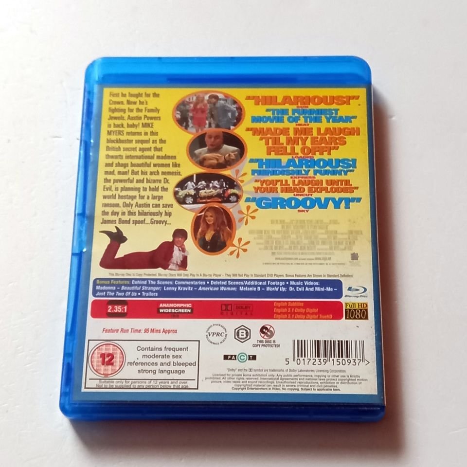 AUSTIN POWERS THE SPY WHO SHAGGED ME - MIKE MYERS, HEATHER GRAHAM - YÖN.: JAY ROACH - BLU-RAY REGION B 2.EL TR ALTYAZI YOKTUR