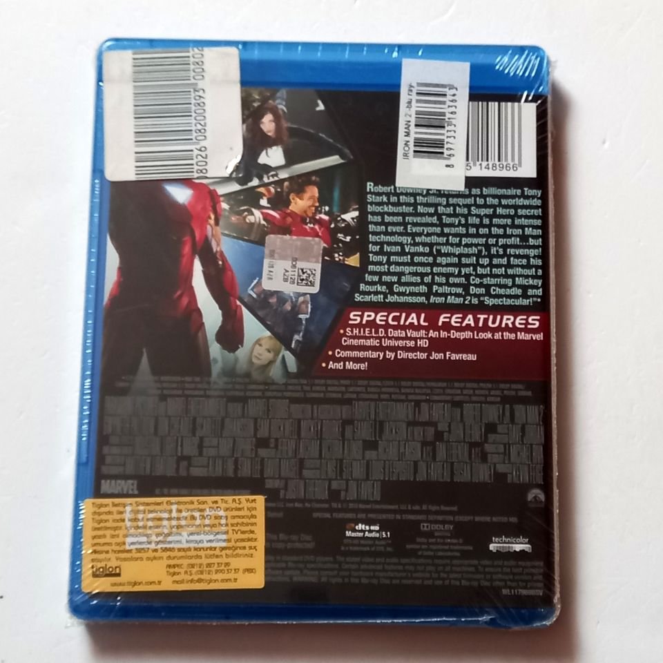 IRON MAN 2 -ROBERT DOWNEY JR., GWYNETH PALTROW, DON CHEADLE - YÖN.: JON FAVREAU - BLU-RAY SIFIR