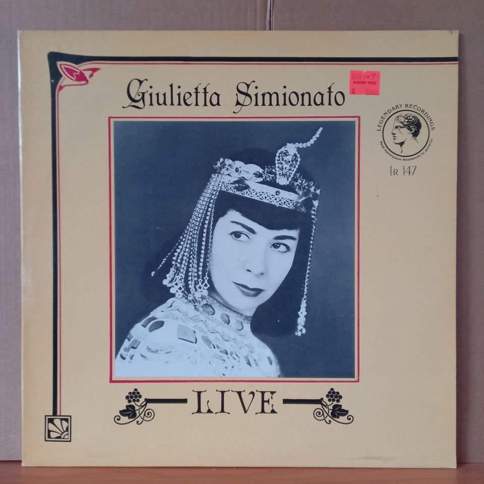 GIULIETTA SIMIONATO – LIVE / DONIZETTI, VERDI, ROSSINI - LP 2.EL PLAK