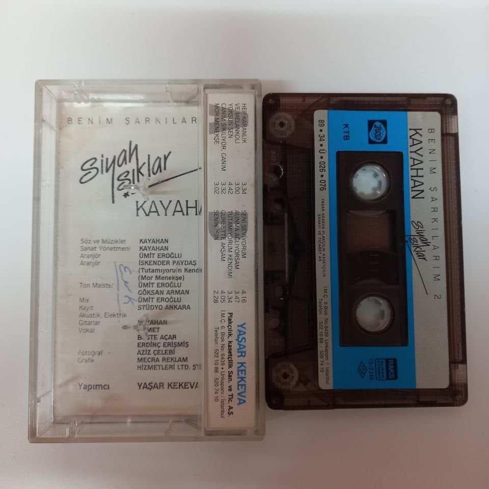 KAYAHAN - SİYAH IŞIKLAR / BENİM ŞARKILARIM 2 (1989) - KASET 2.EL
