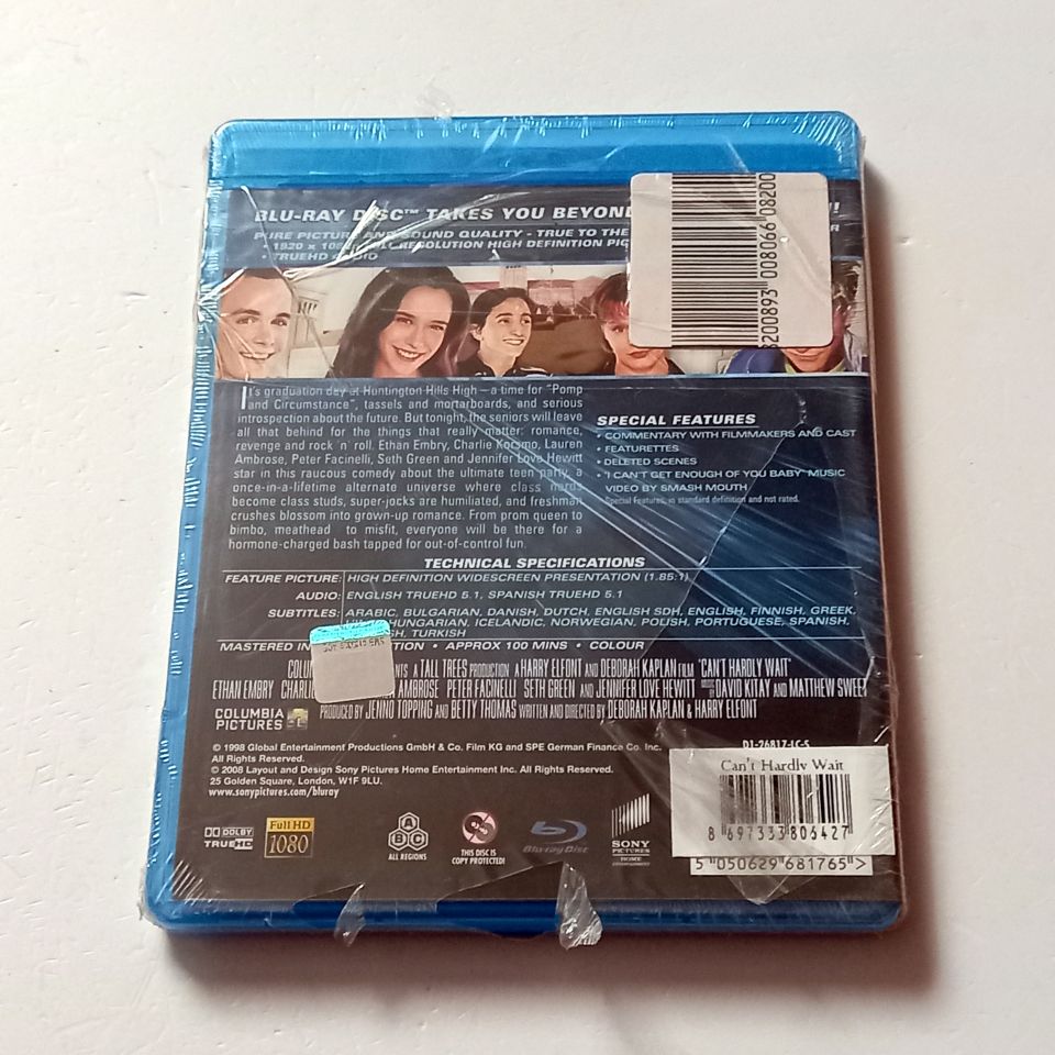 CAN\'T HARDLY WAIT - ETHAN EMBRY, CHARLIE KORSMO, JENNIFER LOVE HEWITT - YÖN.: DEBORAH KAPLAN & HARRY ELFONT - BLU-RAY 2008 10 YEAR REUNION EDITION SIFIR